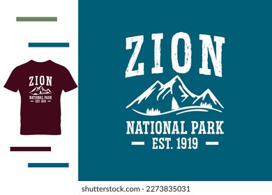 Zion park lover t shirt design