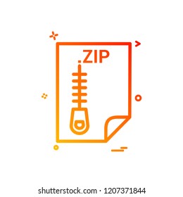 ZIP application download file files format icon vector design