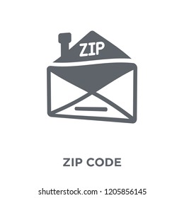 Zip Code Icon. Zip Code Design Concept From Delivery And Logistic Collection. Simple Element Vector Illustration On White Background.