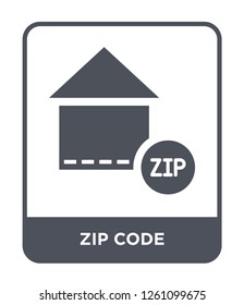 Zip Code Icon Vector On White Background, Zip Code Trendy Filled Icons From Delivery And Logistic Collection, Zip Code Simple Element Illustration