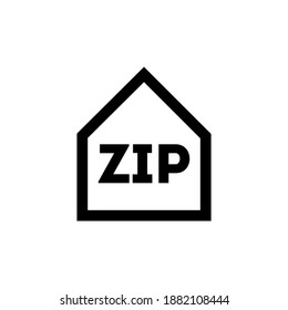 Zip Code Linear Icon. Vector Illustration