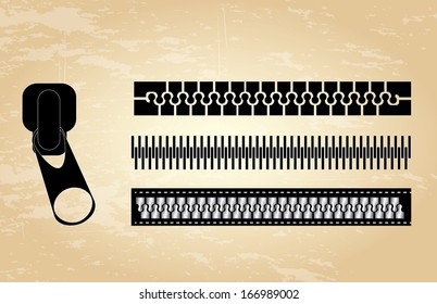 zip design over vintage background  vector illustration