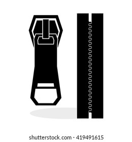Zip design. Zipper icon. Clothing concept