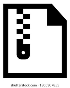 Zip Document Vector Icon