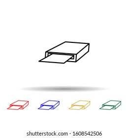 ZIP driver multi color style icon. Simple thin line, outline vector of computer parts icons for ui and ux, website or mobile application
