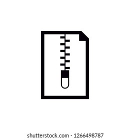 Zip file document vector icon