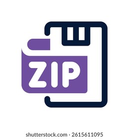 zip file dual tone icon. Sleek and modern vector icon for websites, mobile apps, marketing materials, and corporate design. Fully scalable and ready to use.
