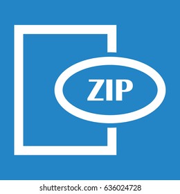 ZIP file format on blue background