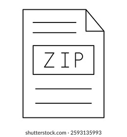 Zip File Glyph Icon Design For Personal nad Commercial Use