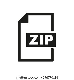 The ZIP file icon. Archive, compressed symbol. Flat Vector illustration