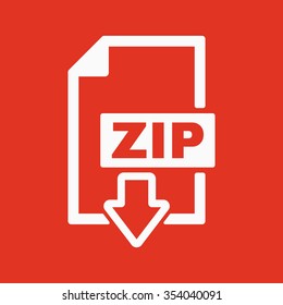 The ZIP file icon. Archive, compressed symbol. Flat Vector illustration