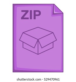 ZIP file icon. Cartoon illustration of ZIP file vector icon for web