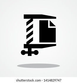 Zip File Icon with Gray Shadow