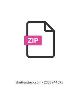 ZIP file icon isolated on white background