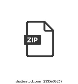 ZIP file icon isolated on white background