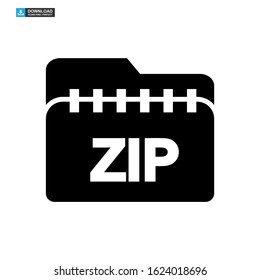 zip file icon isolated sign symbol vector illustration - high quality black style vector icons
