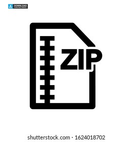 zip file icon isolated sign symbol vector illustration - high quality black style vector icons
