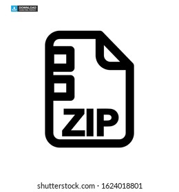 zip file icon isolated sign symbol vector illustration - high quality black style vector icons
