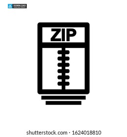 zip file icon isolated sign symbol vector illustration - high quality black style vector icons
