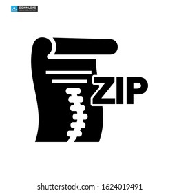 zip file icon isolated sign symbol vector illustration - high quality black style vector icons
