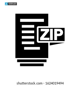 zip file icon isolated sign symbol vector illustration - high quality black style vector icons
