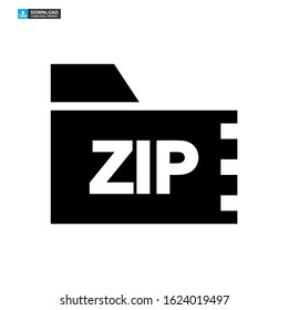 zip file icon isolated sign symbol vector illustration - high quality black style vector icons
