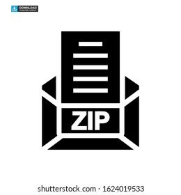 zip file icon isolated sign symbol vector illustration - high quality black style vector icons

