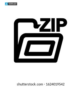 zip file icon isolated sign symbol vector illustration - high quality black style vector icons
