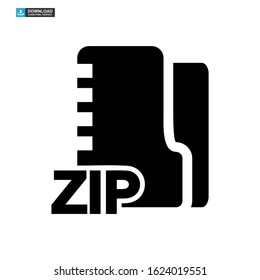 zip file icon isolated sign symbol vector illustration - high quality black style vector icons

