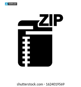 zip file icon isolated sign symbol vector illustration - high quality black style vector icons
