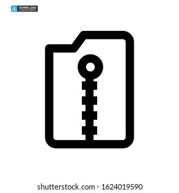 zip file icon isolated sign symbol vector illustration - high quality black style vector icons
