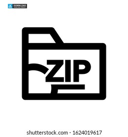zip file icon isolated sign symbol vector illustration - high quality black style vector icons
