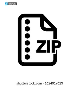zip file icon isolated sign symbol vector illustration - high quality black style vector icons
