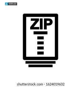 zip file icon isolated sign symbol vector illustration - high quality black style vector icons
