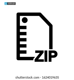 zip file icon isolated sign symbol vector illustration - high quality black style vector icons
