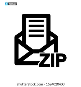 zip file icon isolated sign symbol vector illustration - high quality black style vector icons
