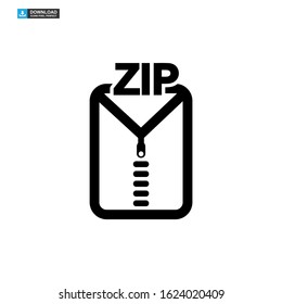 zip file icon isolated sign symbol vector illustration - high quality black style vector icons
