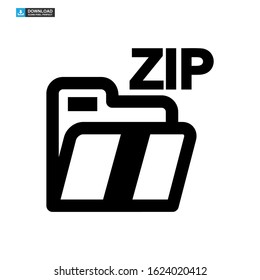 zip file icon isolated sign symbol vector illustration - high quality black style vector icons
