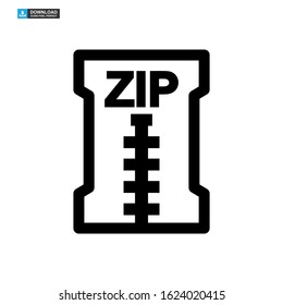zip file icon isolated sign symbol vector illustration - high quality black style vector icons
