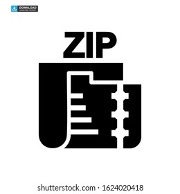 zip file icon isolated sign symbol vector illustration - high quality black style vector icons
