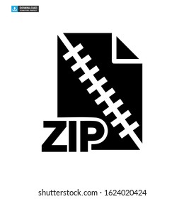 zip file icon isolated sign symbol vector illustration - high quality black style vector icons
