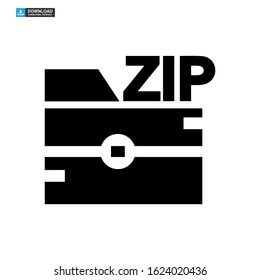 zip file icon isolated sign symbol vector illustration - high quality black style vector icons
