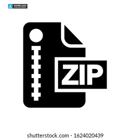 zip file icon isolated sign symbol vector illustration - high quality black style vector icons
