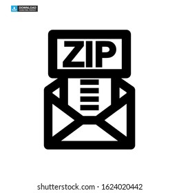 zip file icon isolated sign symbol vector illustration - high quality black style vector icons
