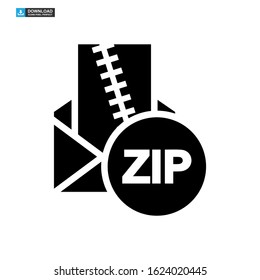 zip file icon isolated sign symbol vector illustration - high quality black style vector icons
