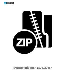 zip file icon isolated sign symbol vector illustration - high quality black style vector icons
