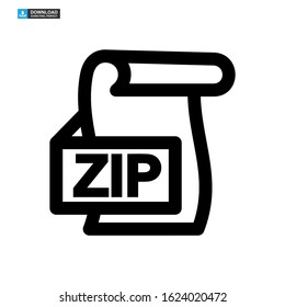 zip file icon isolated sign symbol vector illustration - high quality black style vector icons
