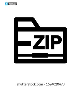 zip file icon isolated sign symbol vector illustration - high quality black style vector icons
