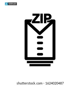 zip file icon isolated sign symbol vector illustration - high quality black style vector icons
