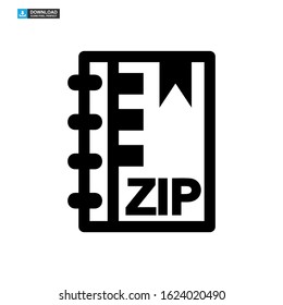 zip file icon isolated sign symbol vector illustration - high quality black style vector icons
